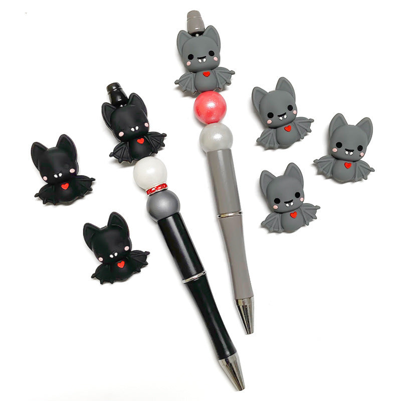 Wholesale 10pcs 3D Bat Cartoon Beads Loose Focal Beads