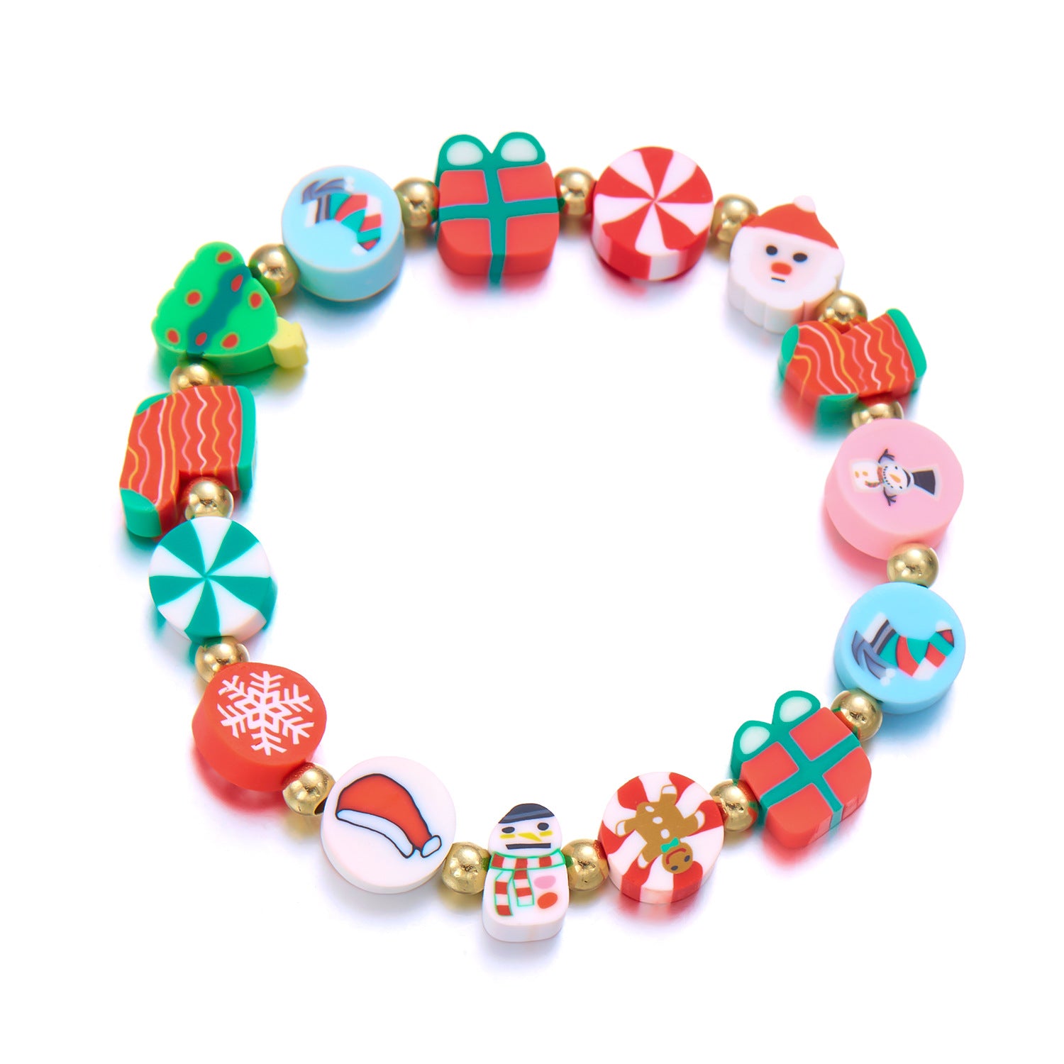 Wholesale Christmas Element Clay Bead bracelet