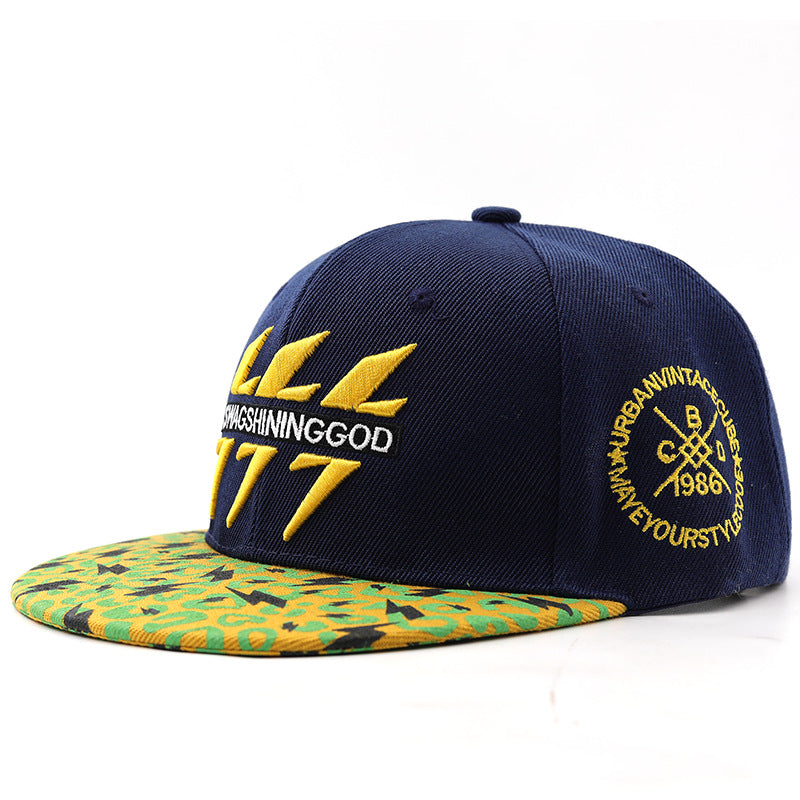 Wholesale Hip Hop Embroidered Lightning Grey Sunscreen Hat