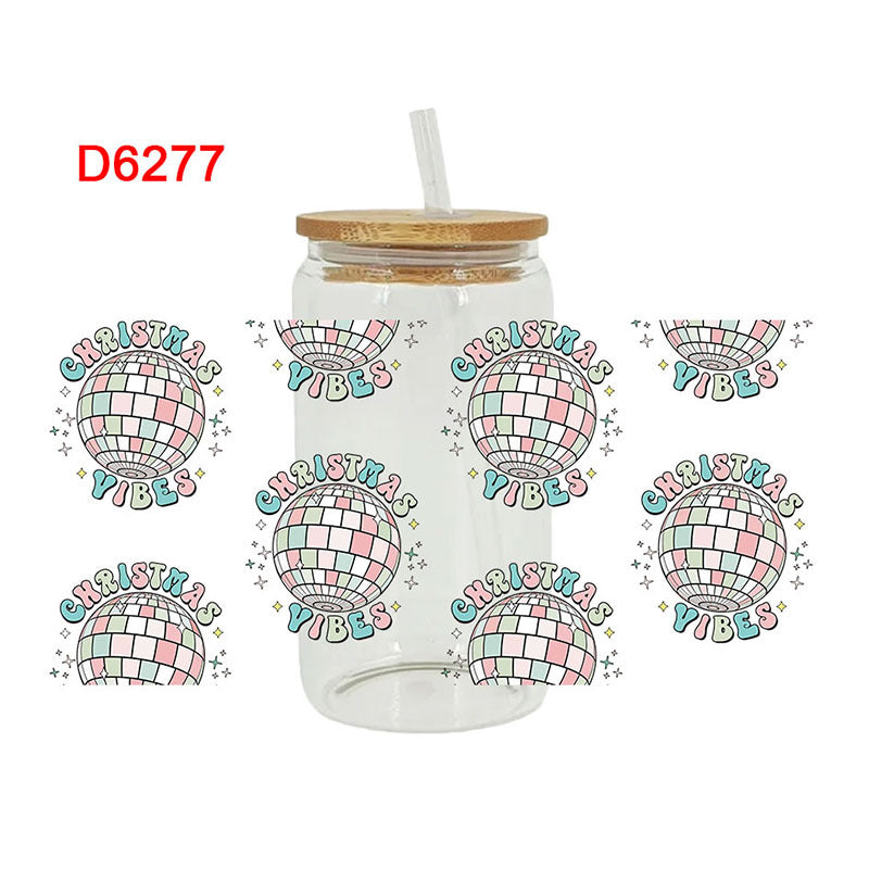 Wholesale Christmas Santa series 16oz Cup UV DTF Wraps