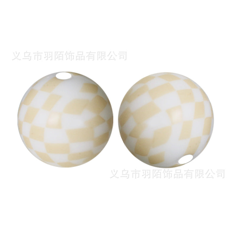 Wholesale 50pcs Silicone Grid Water Transfer Printing Beads