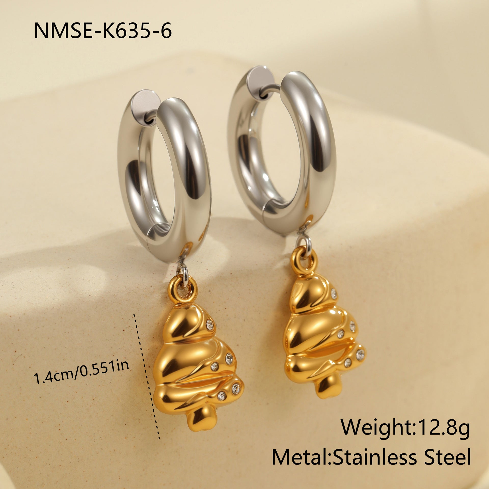 Wholesale Christmas tree heart Stainless Steel Earrings