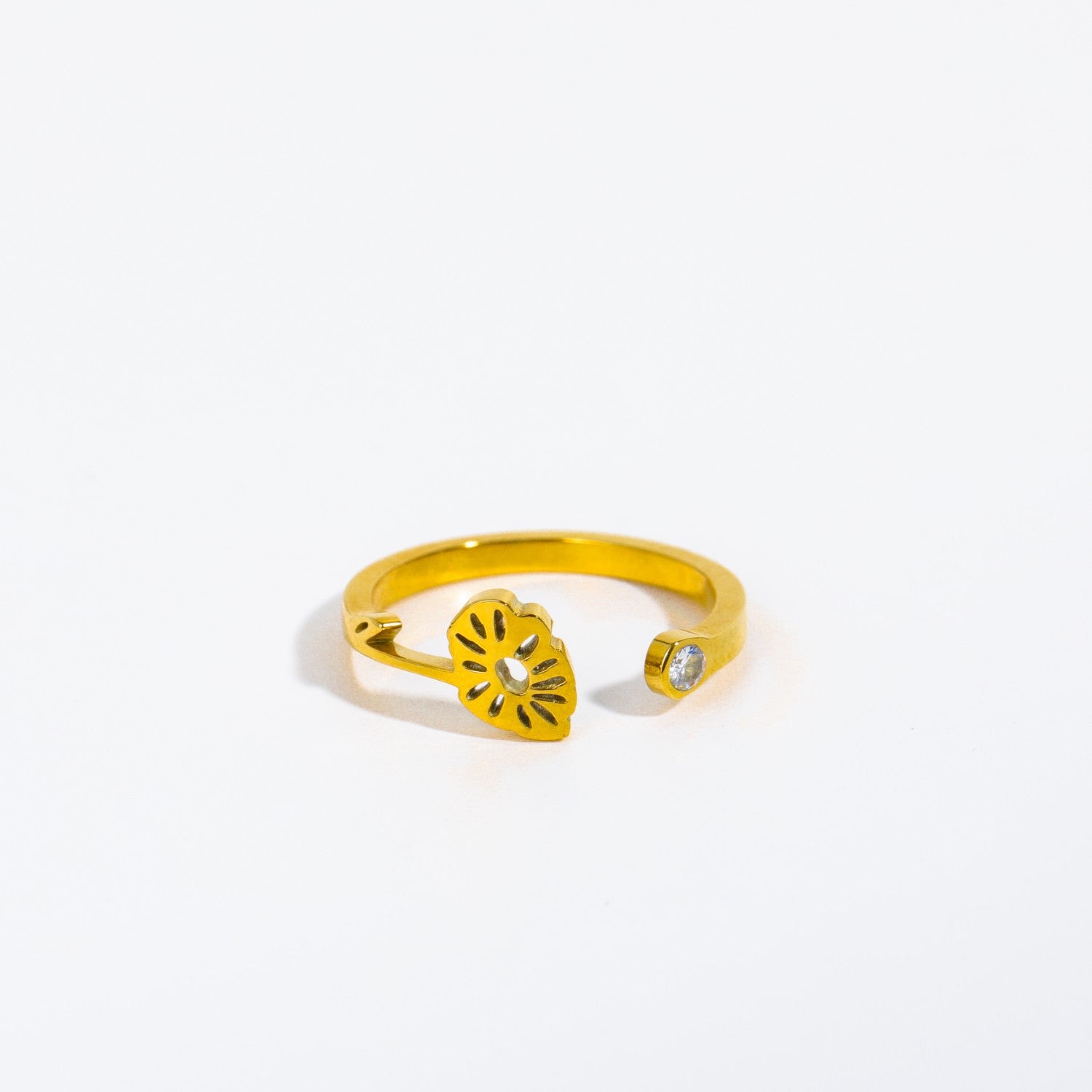 Anillo de acero inoxidable de oro al por mayor