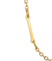 Wholesale 26 Alphabet Gold Up and Down Hole Stainless Steel Necklace