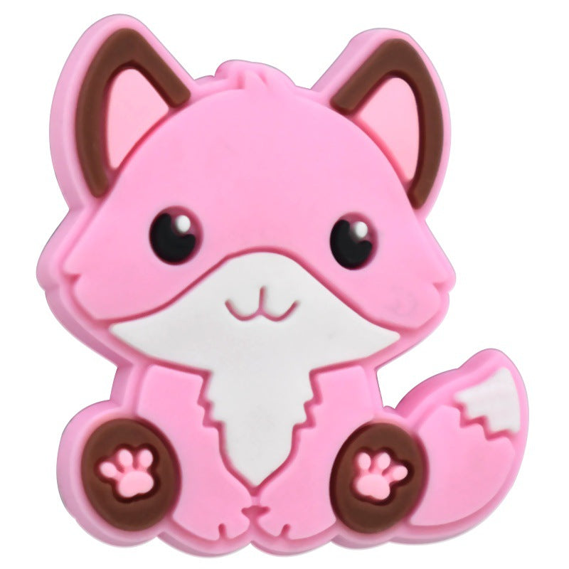 Wholesale Random 100pcs/pack  Cartoon Animal Series Soft Double-Sided Caramel Focal Beads