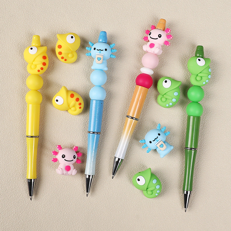 Wholesale 20pcs/pack 3D Chameleon Silicone Beads DIY Accessories Beading