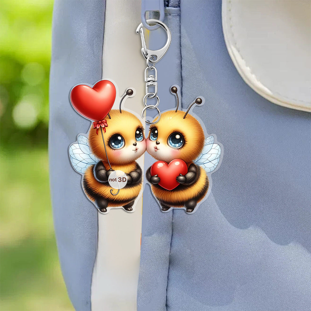 Wholesale Cute Animal Series Acrylic Keychains for Valentine' s Day