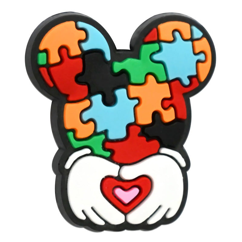 Wholesale  Random 100pcs/pack  Cartoon colored bead Focal Beads