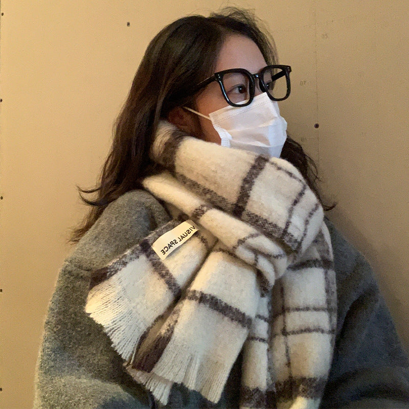 Wholesale Joker Plaid Winter New Thick Warm Student Plush Scarf