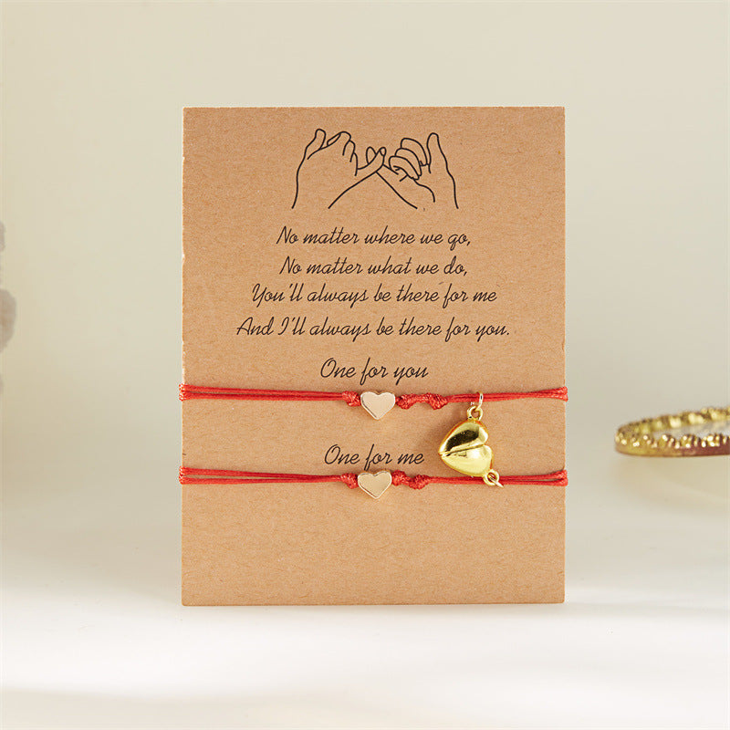 Wholesale Valentine' s Day Magnetic Love Paper Card Hand Rope