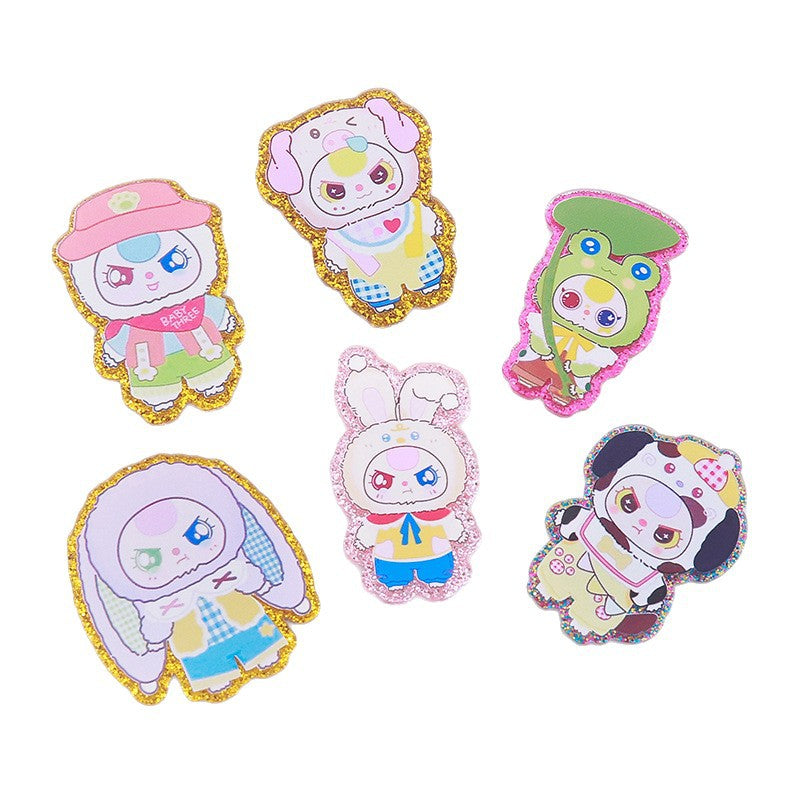 Wholesale 10pcs Colorful and cute cartoon Acrylic Flatback