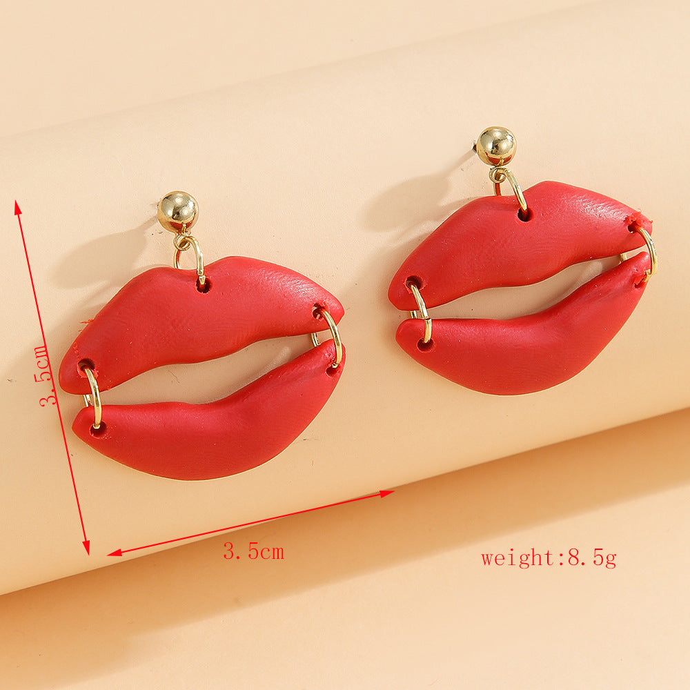 Wholesale Valentine' s Day Soft Ceramic Romantic Love Earrings