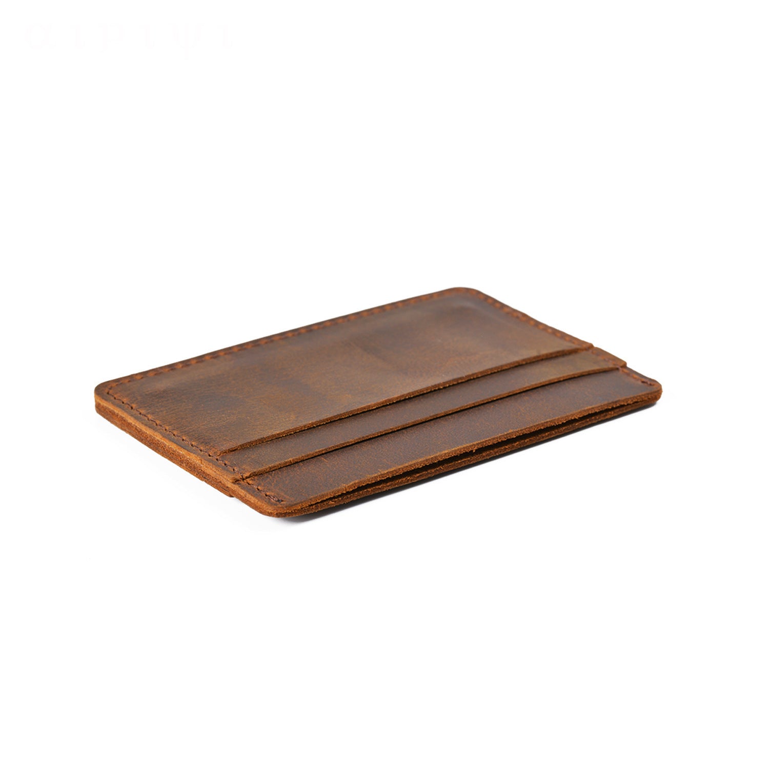 Wholesale Top Layer Cowhide Mini Vintage Handmade Ultra-Thin Leather Wallet