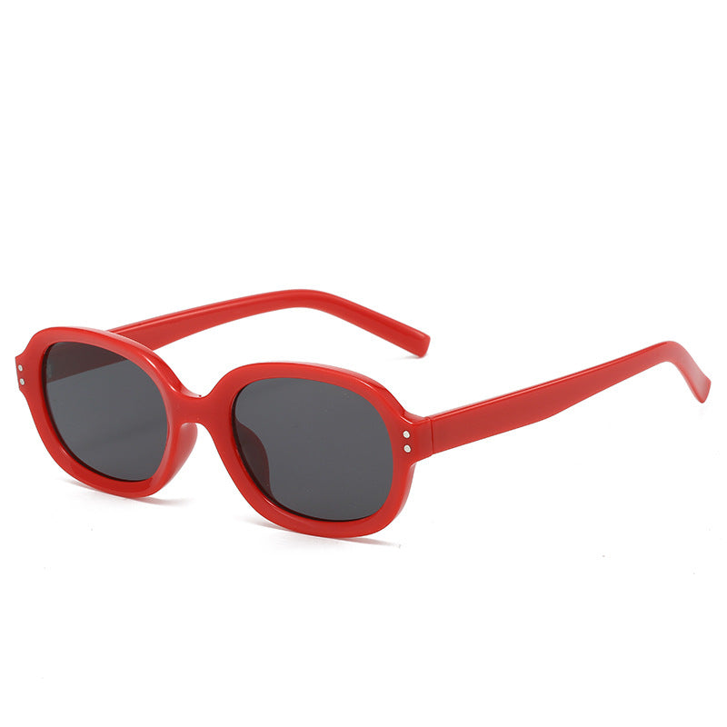 Wholesale Square Fashion All-match Rivet Small Square Frame Sunglasses