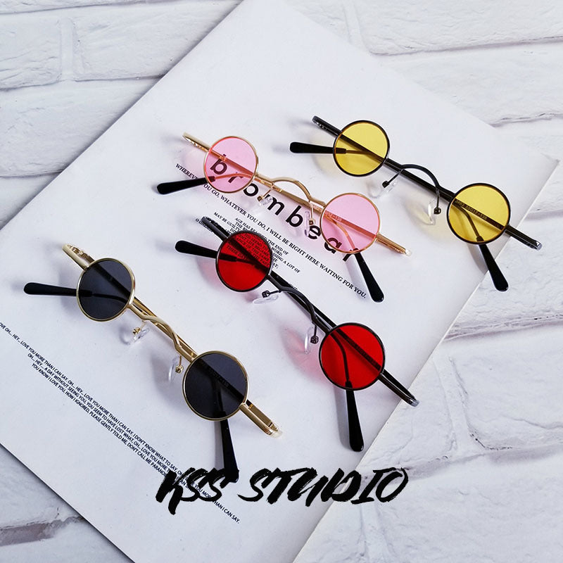 Wholesale Small Round Retro Personality Punk Sunglasses