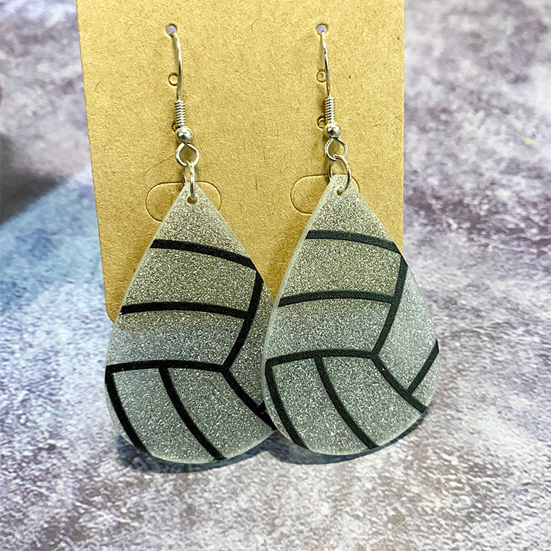 Wholesale Classic Water Drop Glitter Acrylic Earrings