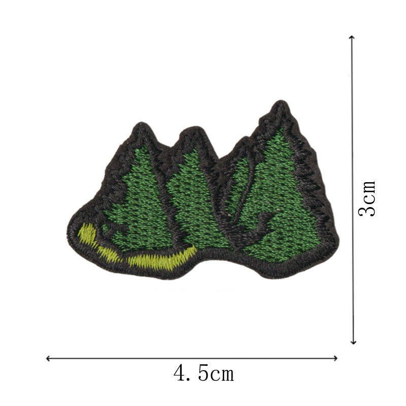 Wholesale 12 Piece Embroidered Patches Iron On Camping Hiking Nature Designs For Shoes Bags Coats