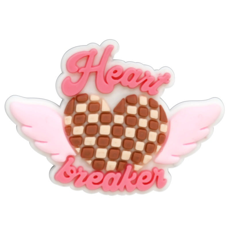 Wholesale Random 100pcs Valentine' s Day series diverse cartoon Croc Charms