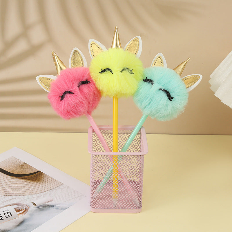 Bolígrafo de dibujos animados de plástico de plástico de unicornio al por mayor