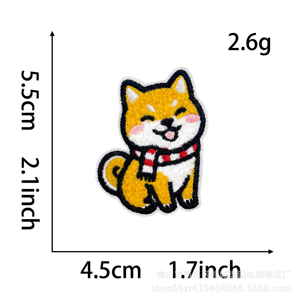 Wholesale Cartoon Animal Rainbow Sun Whale Series Towel Embroidered Patches Self Adhesive DIY Accessory For Shoes Hats Fashion Gift