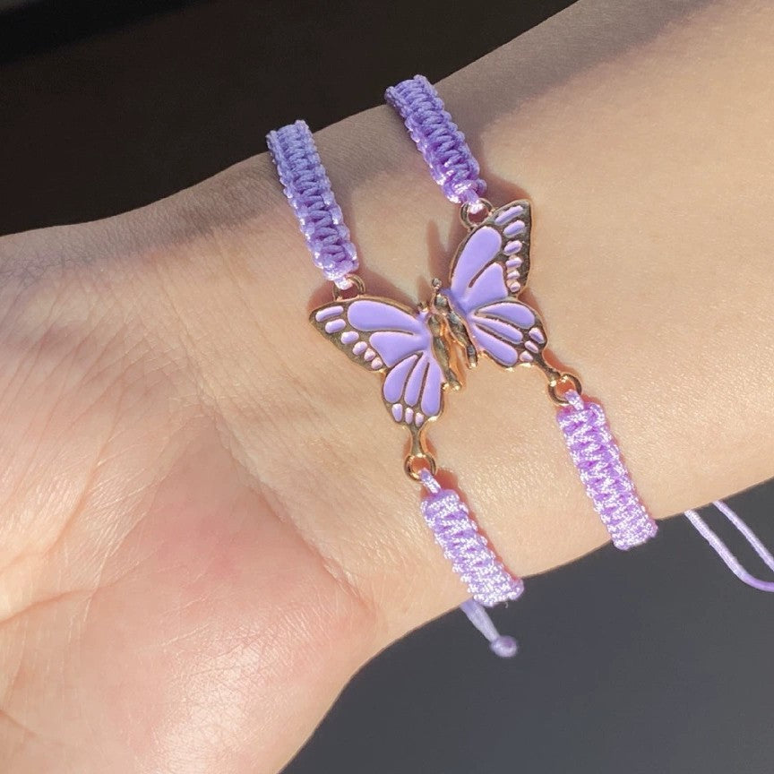 Wholesale Valentine's Day Butterfly Handmade Woven Bracelet