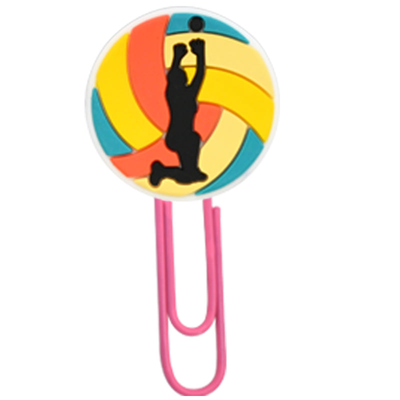 Wholesale Random 50pcs Volleyball sports paper clip Bookmarks