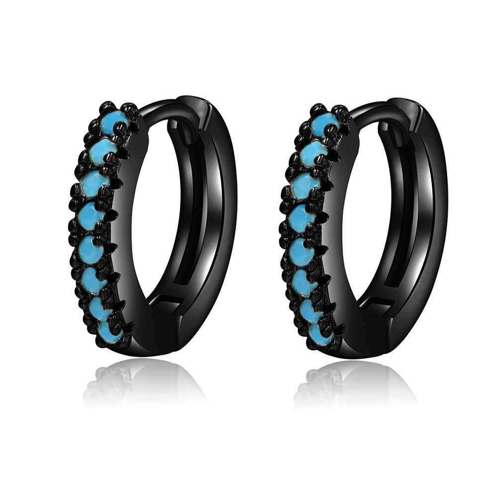 Pendientes de cobre geométricos de circón de color al por mayor