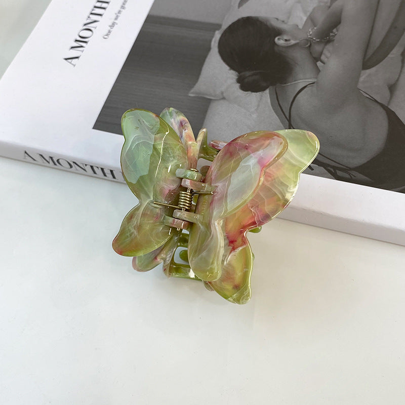 Wholesale high-quality ink butterfly grab clip Temperament elegant large texture butterfly hairpin shark clip hair ornament wholesale women