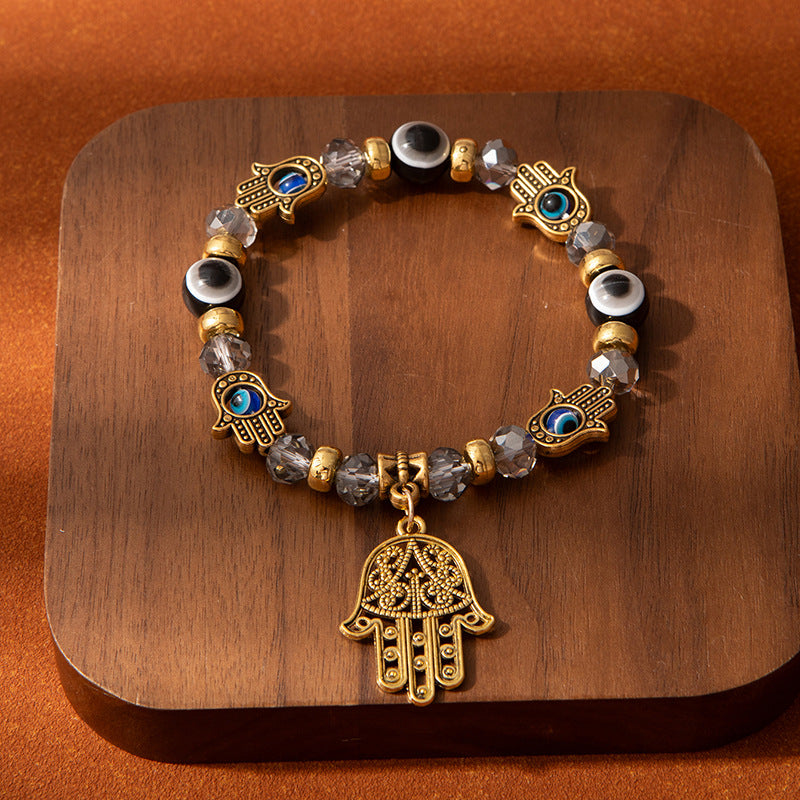 Wholesale Evil Eye Colorful Crystal Bracelet