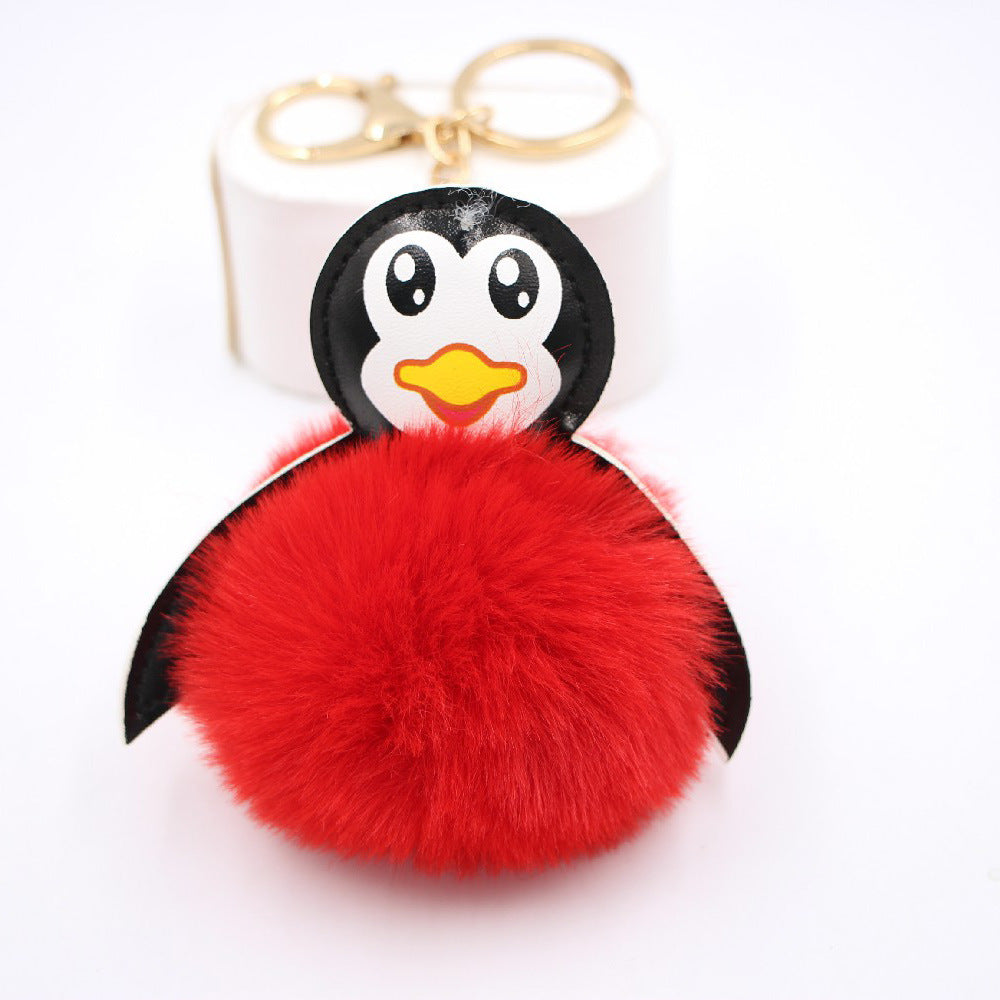 Wholesale Antarctic Cute Baby Penguin Plush Ball Pendant Keychain