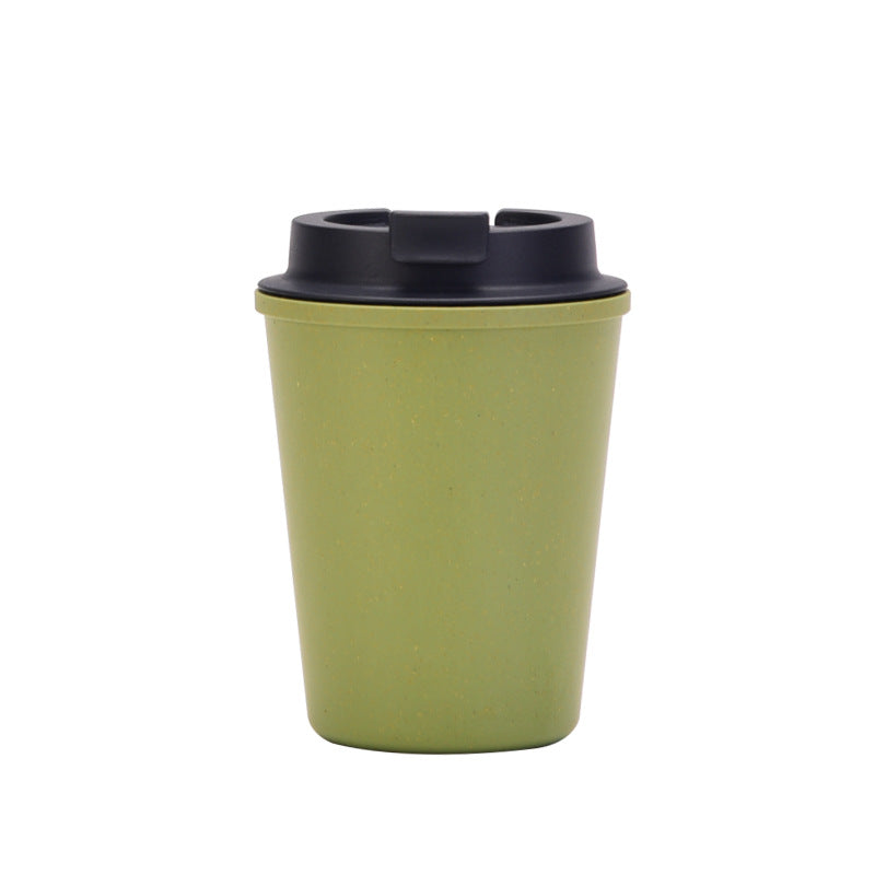 Wholesale Double Layer Water Cup Portable Mini Wheat Straw Coffee Cup