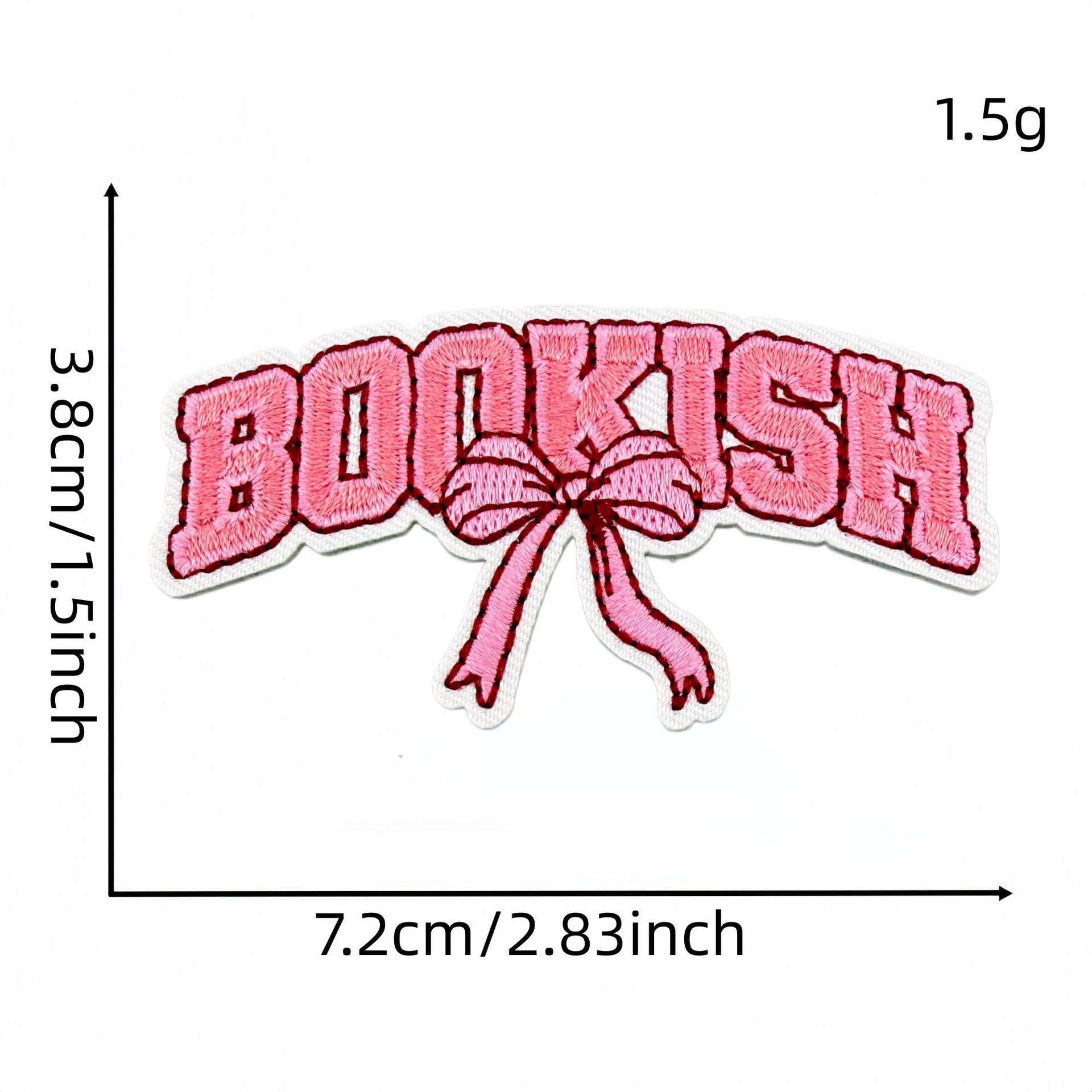 Wholesale Stylish Pink Reading Themed Iron On Embroidered Patches 23 Pack Decorative Accent For Bags Clothes