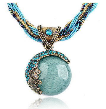 Wholesale Bohemian Retro Ethnic Style Alloy Necklace