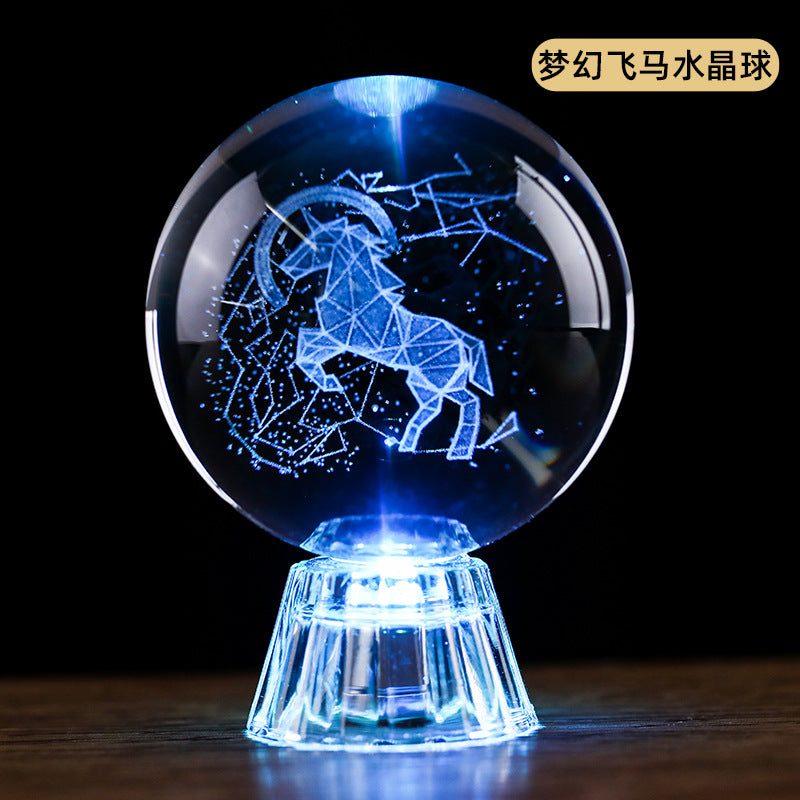 Wholesale Interior Carved Crystal Glass Handicraft Ornaments