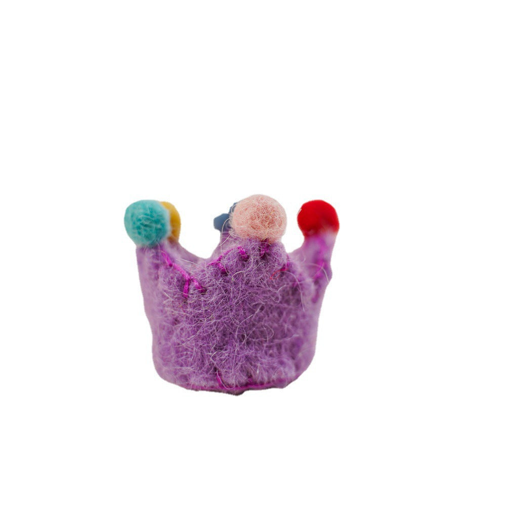 Wholesale Wool felt three-dimensional crown children's accessories