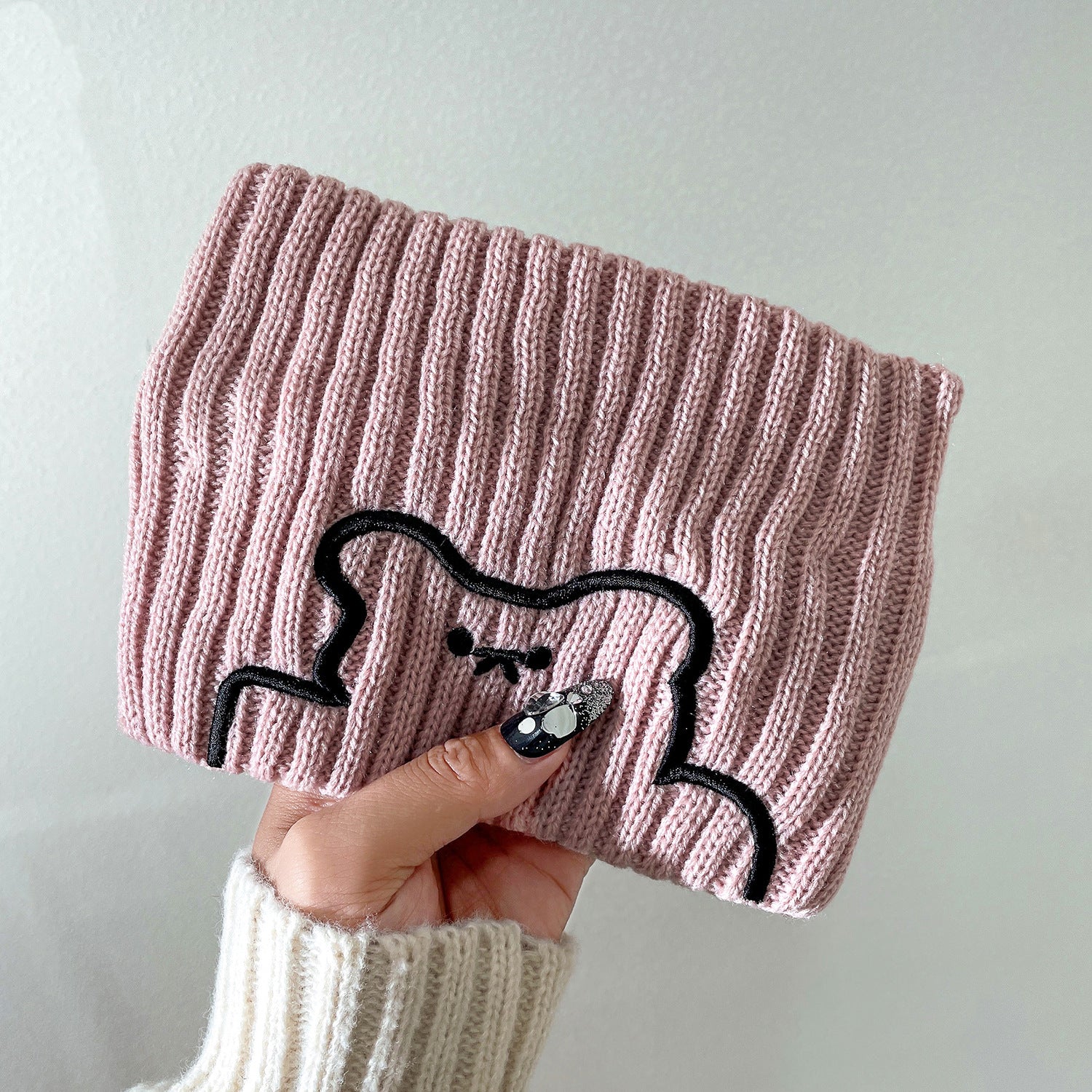 Wholesale 2023 Autumn and Winter Woolen Knitted Wide-brimmed Bear Headband