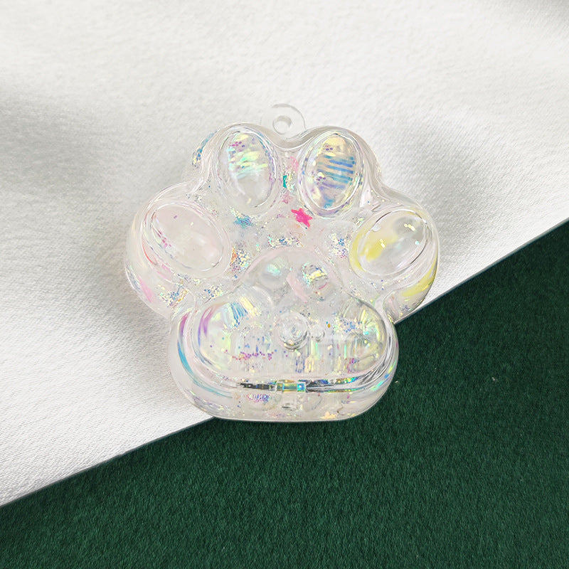 Wholesale Acrylic Cat Claw Quicksand Bottle Keychain