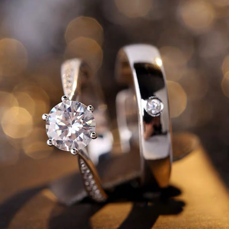 Wholesale recommend sterling silver couple ring a pair of closed ring