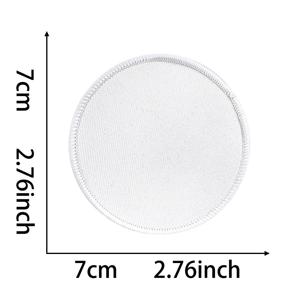 Wholesale Polyester Square Embroidered Badge Blank DIY Cloth Patch 10 Piece Hot Melt Glue For Shoes Hats Boutique Accessory