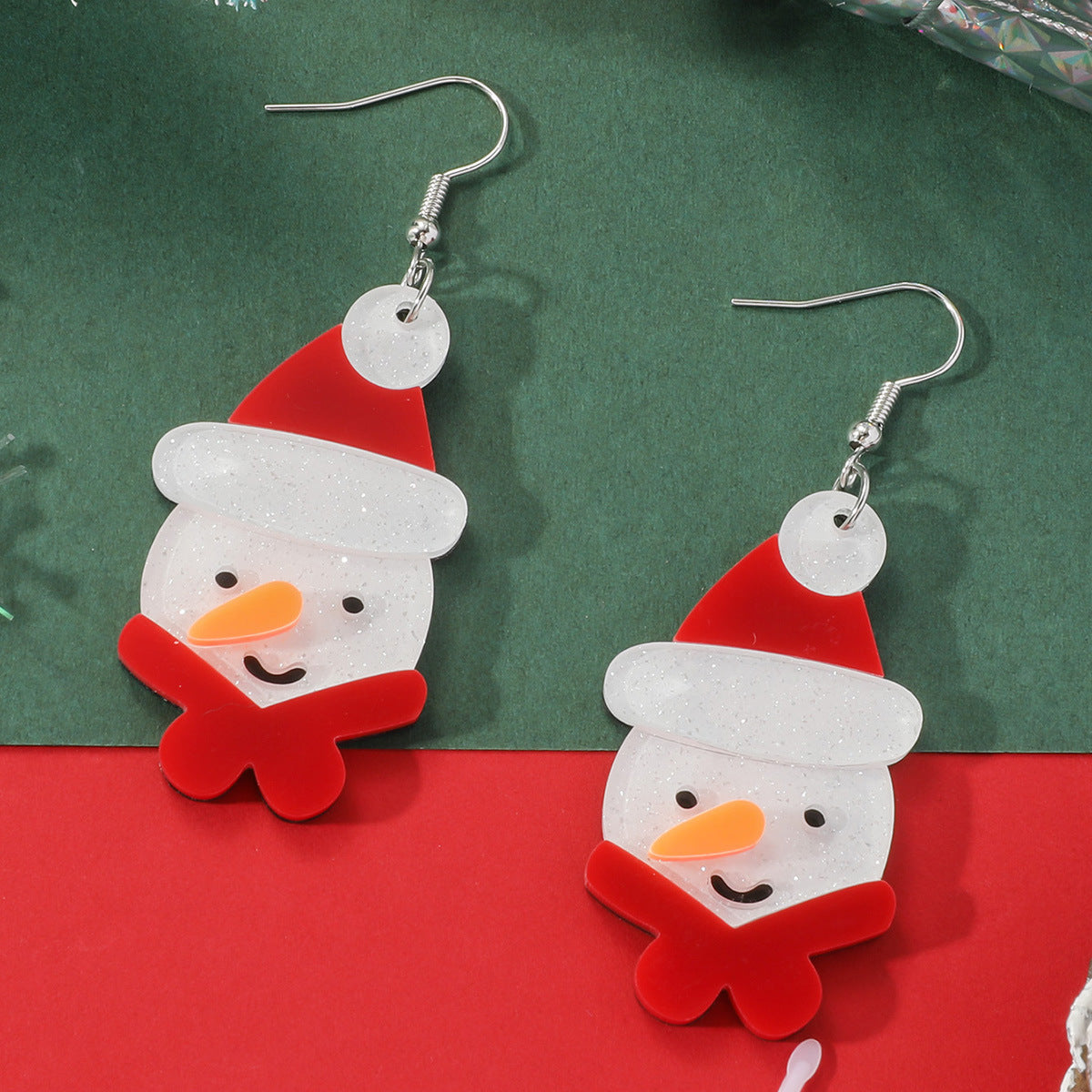 Wholesale Christmas Series  Sock Snowman Acrylic Earrings