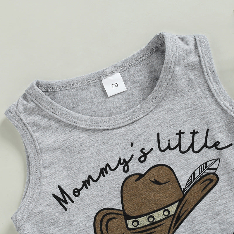 Traje de chicos al algodón al por mayor 2023 Western Cowboy Back