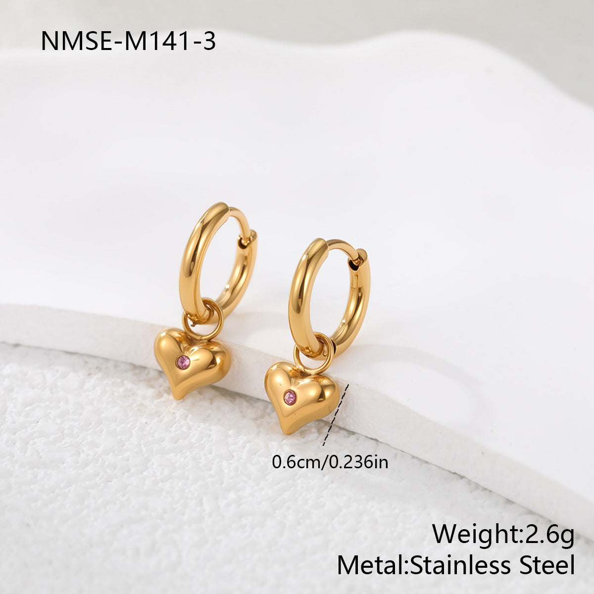 Wholesale Love studded stainless steel earrings