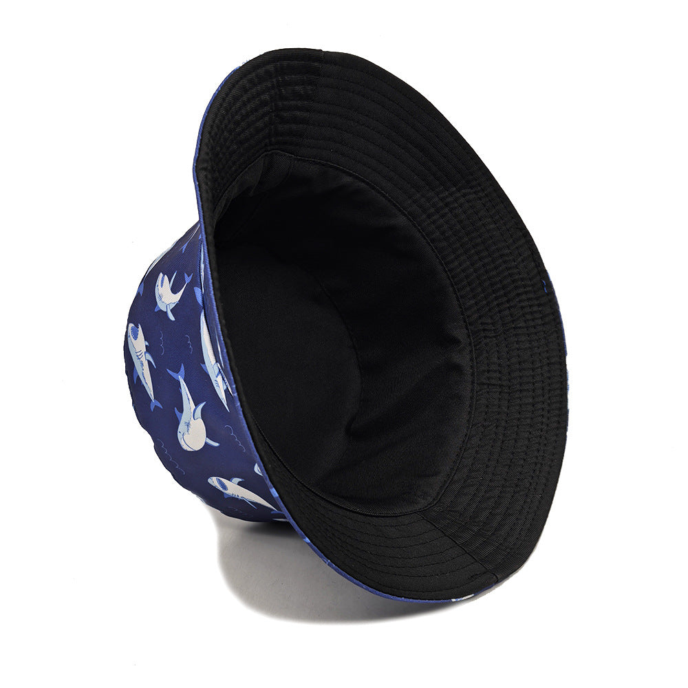 Wholesale New style underwater animal shark pattern print bucket hat