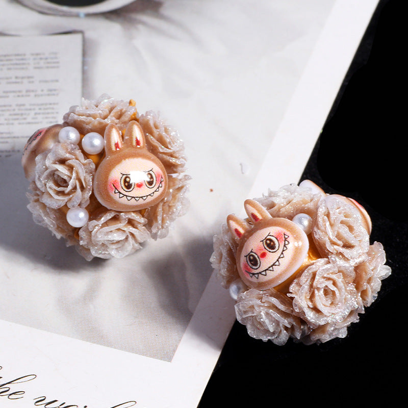 Wholesale 5pcs/pack DIY loose bead phone/ keychain with straight holes  Monster Doll OLY Exclusive