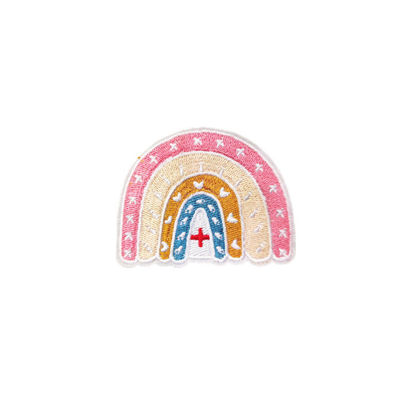 Wholesale Cartoon Heart Embroidered Iron On Patches For Nurse S Day Clothing Decoration