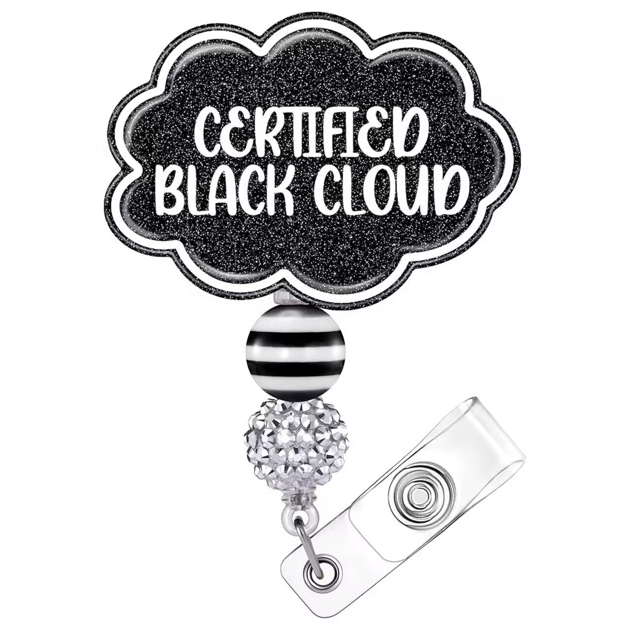 Wholesale Badge Reels Medical Series Leopard Print Cow Print Beaded Badge ABS Scroll Retractable Keychain