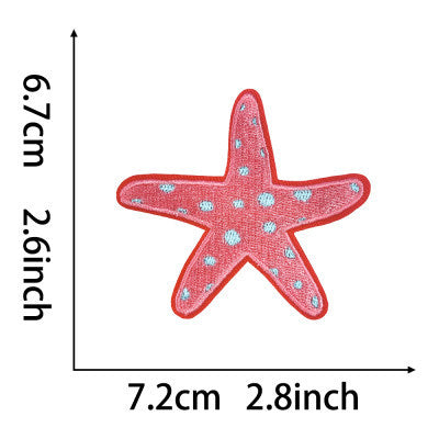 Wholesale Ocean Theme Embroidered Patch Set Fish Sea Creatures Applique Iron On For Coats Fashion Decorative Accessory Gift Resale