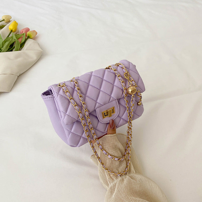 Wholesale Small Golden Ball Diamond Chain Crossbody Shoulder Small Square Bag