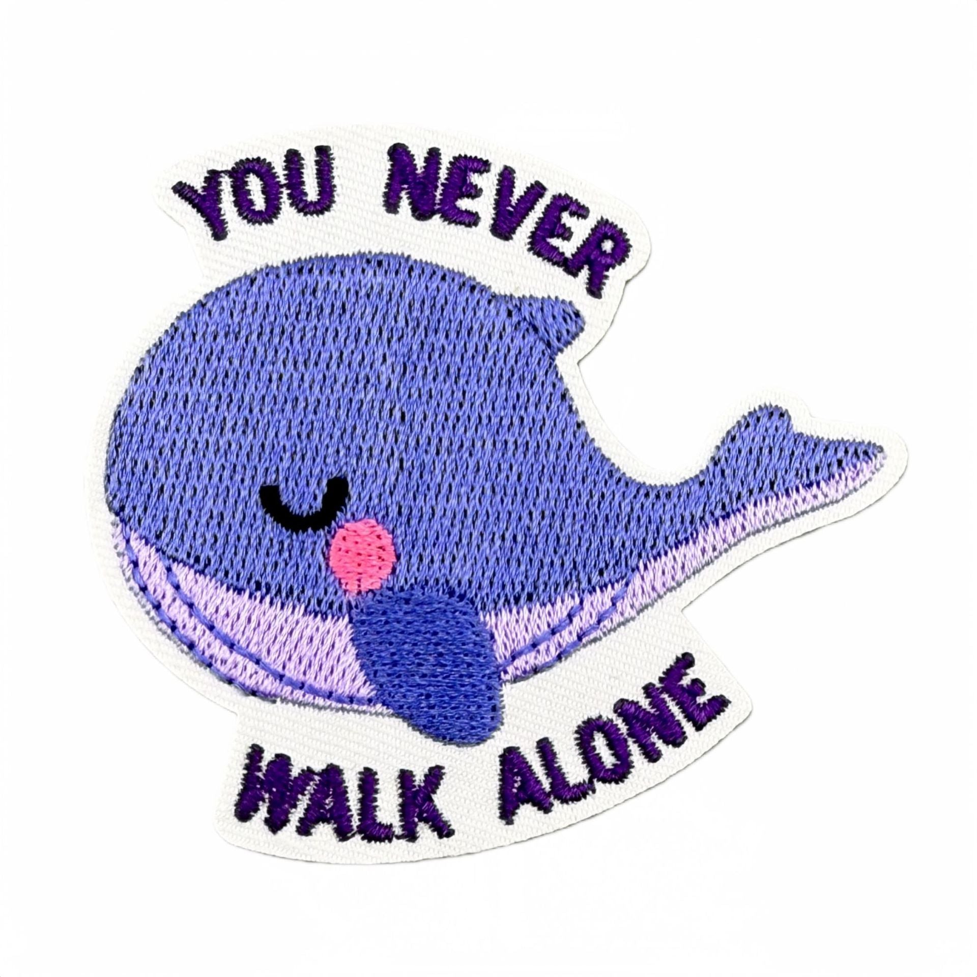 Wholesale Purple Graffiti Inspirational Embroidered Patch Iron On Applique For Clothing Bags DIY Craft