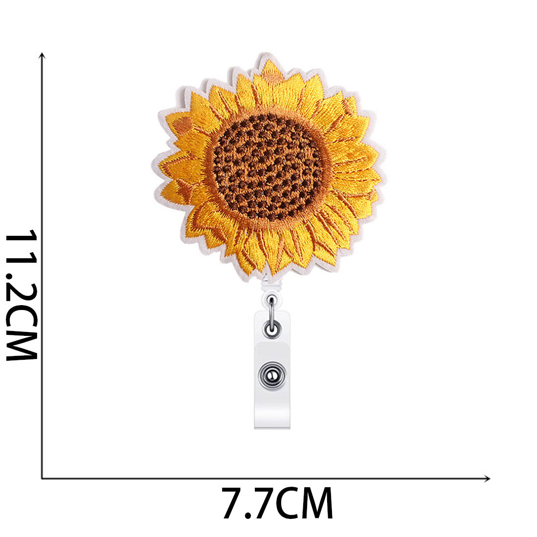 Wholesale Sunflower Easy Pull Buckle Embroidered Cloth Sticker